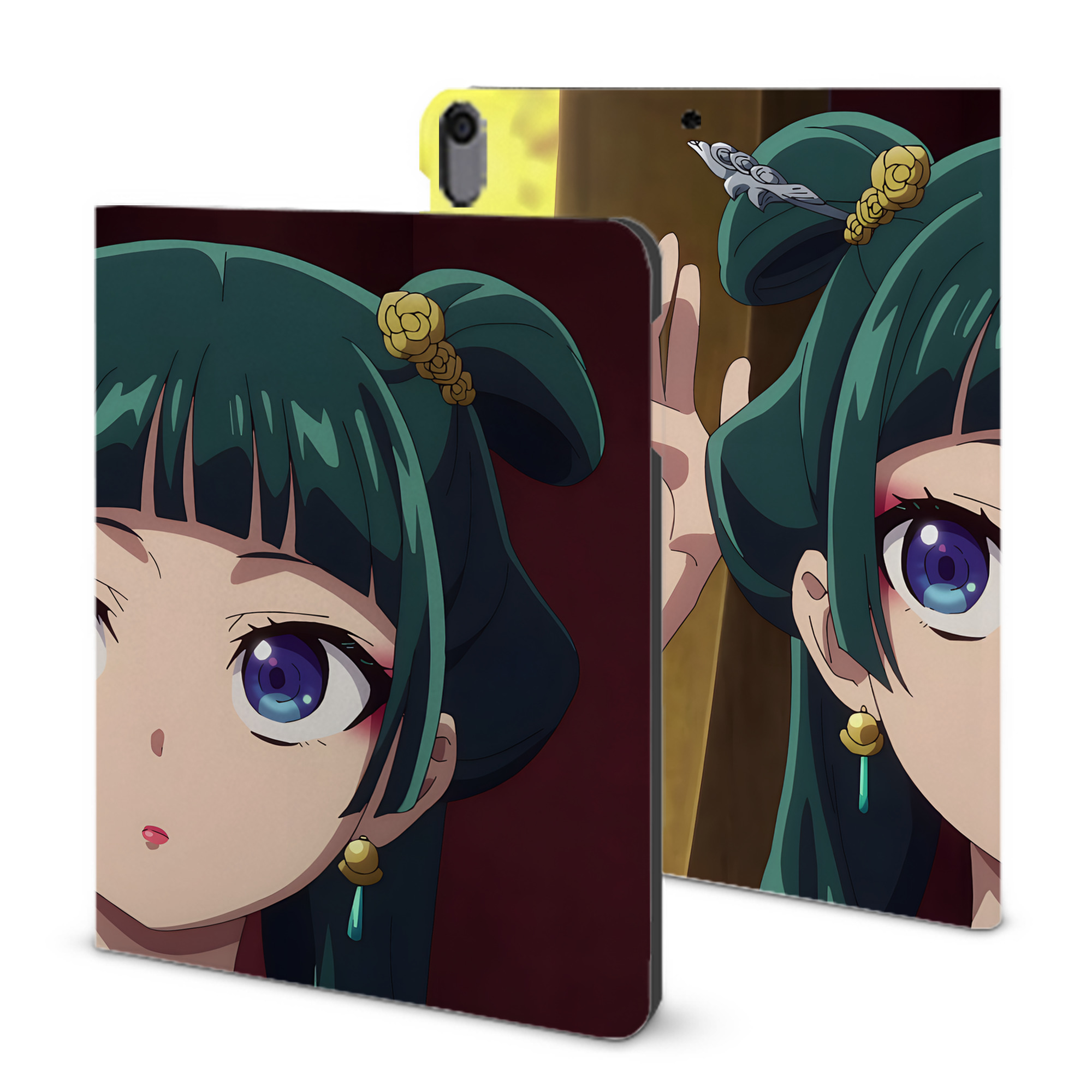 （画像用） 薬屋のひとりごと The Apothecary Diaries IPad ケース ブック型 PUレザー TPU 耐衝撃 軽量 薄型 ペン収納なし 全面保護 IPad 各モデル対応